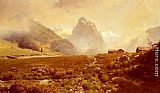 Swiss Canvas Paintings - The Swiss Alps